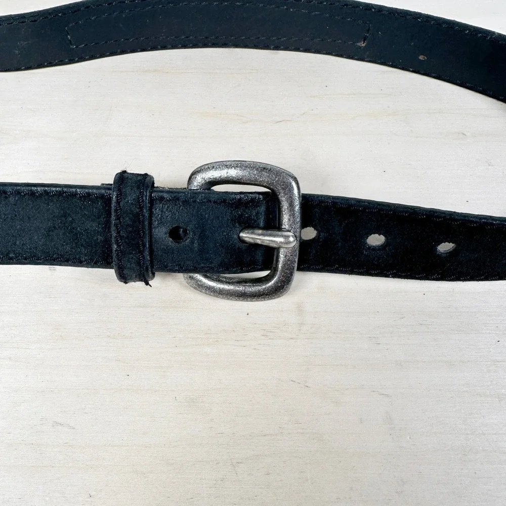 Vintage Harley Davidson Leather Belt Black 34 Authentic‎ Made in USA
